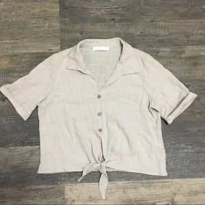 Button up crop top